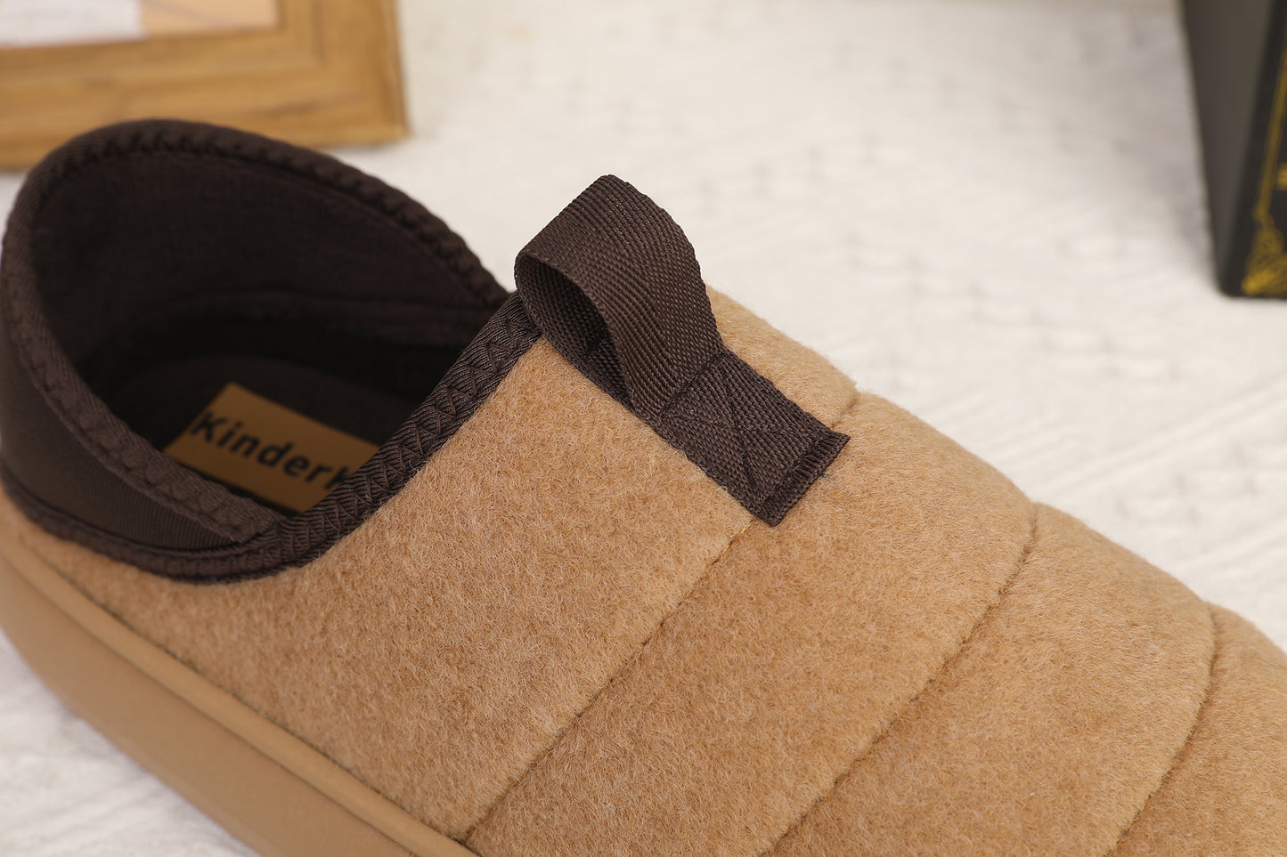 Kinderkicks Cozy Brown Winter Boots — Warm & Comfortable Indoor/Outdoor Kids' Slippers