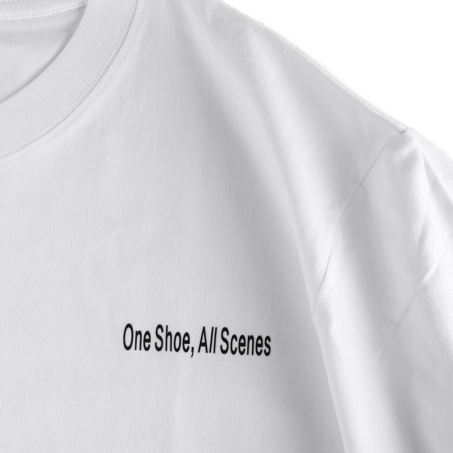 White T-shirt from One Shoe,All Scenes!