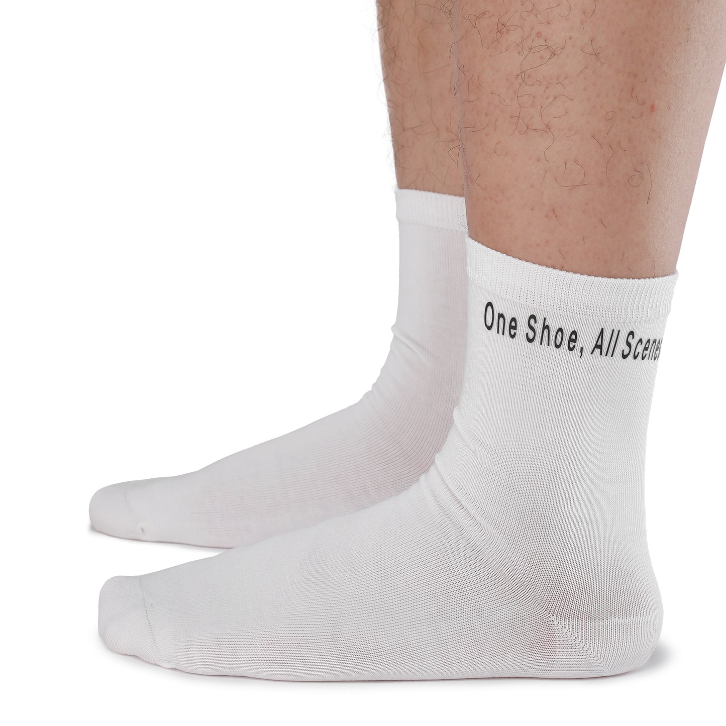 White mid calf socks from One Shoe,All Scenes!