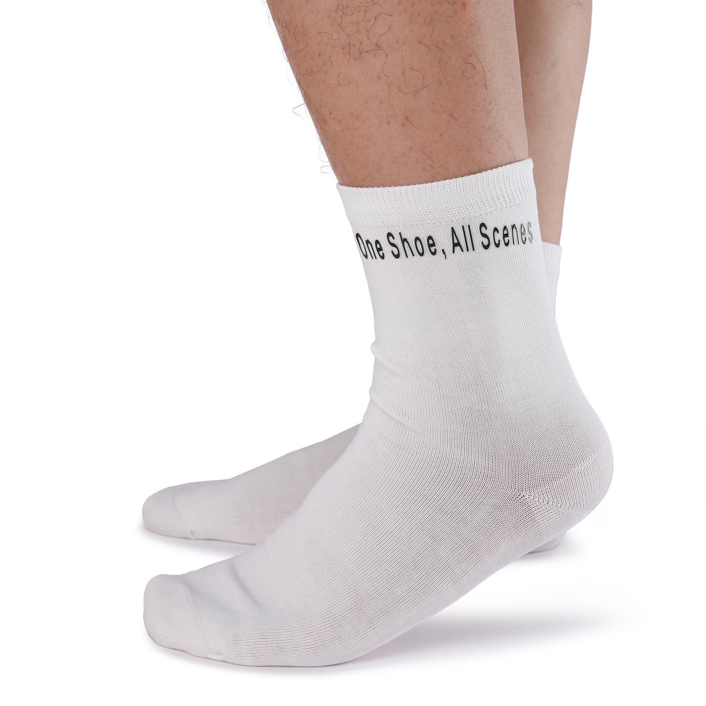 White mid calf socks from One Shoe,All Scenes!
