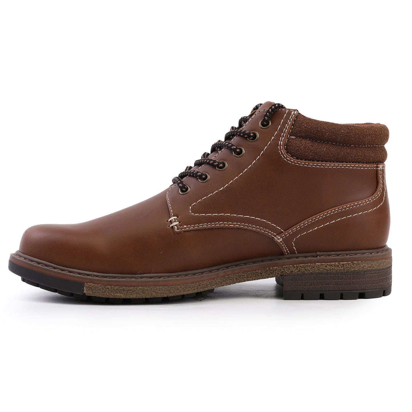 Men's Vintage Solid Colour Boots, Comfy Non Slip Durable Lace Up Shoes For Men's Outdoor Activities