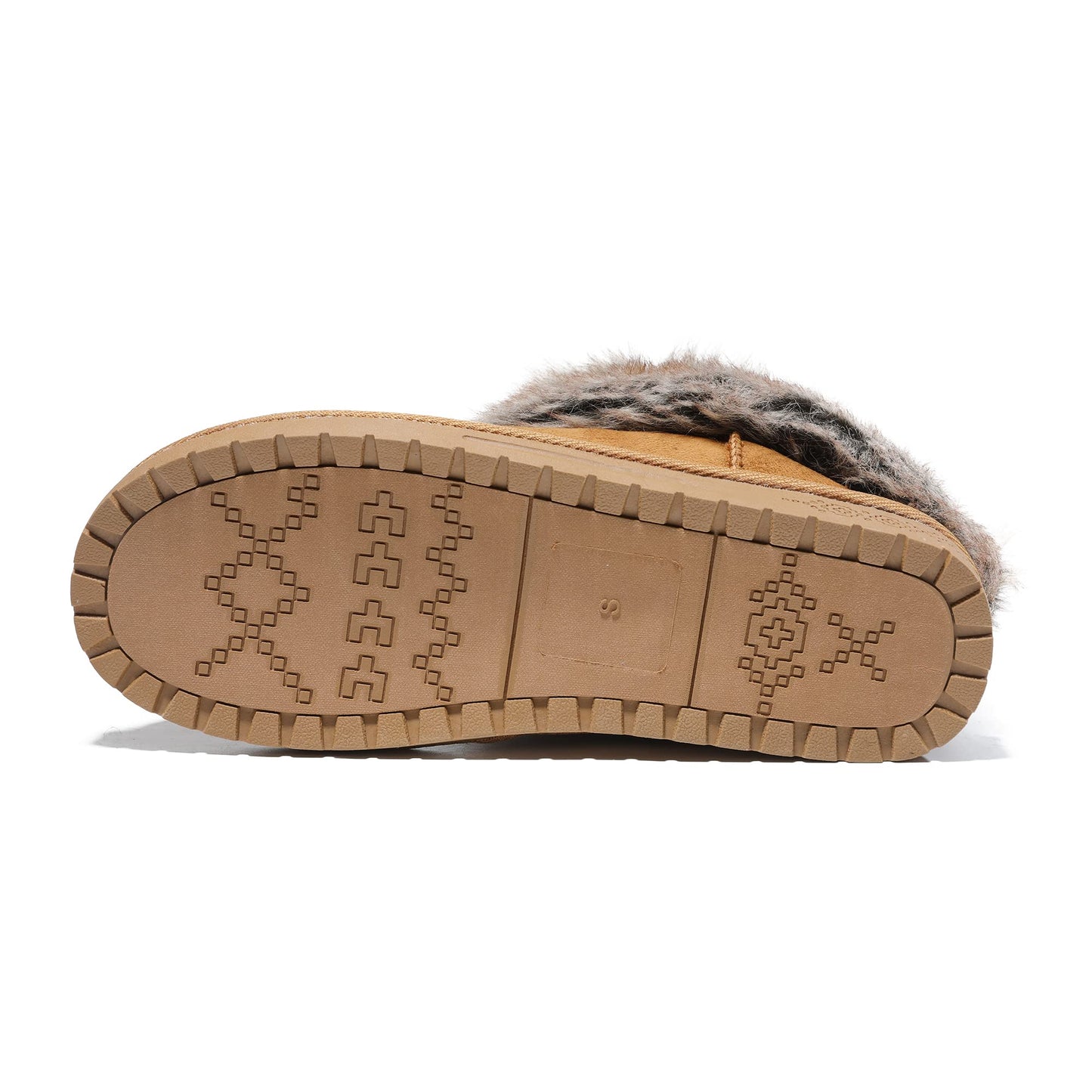 Women's Cozy Short Bootie Slippers, Winter Warm Hard Bottom House Shoes with Fuzzy Lining
