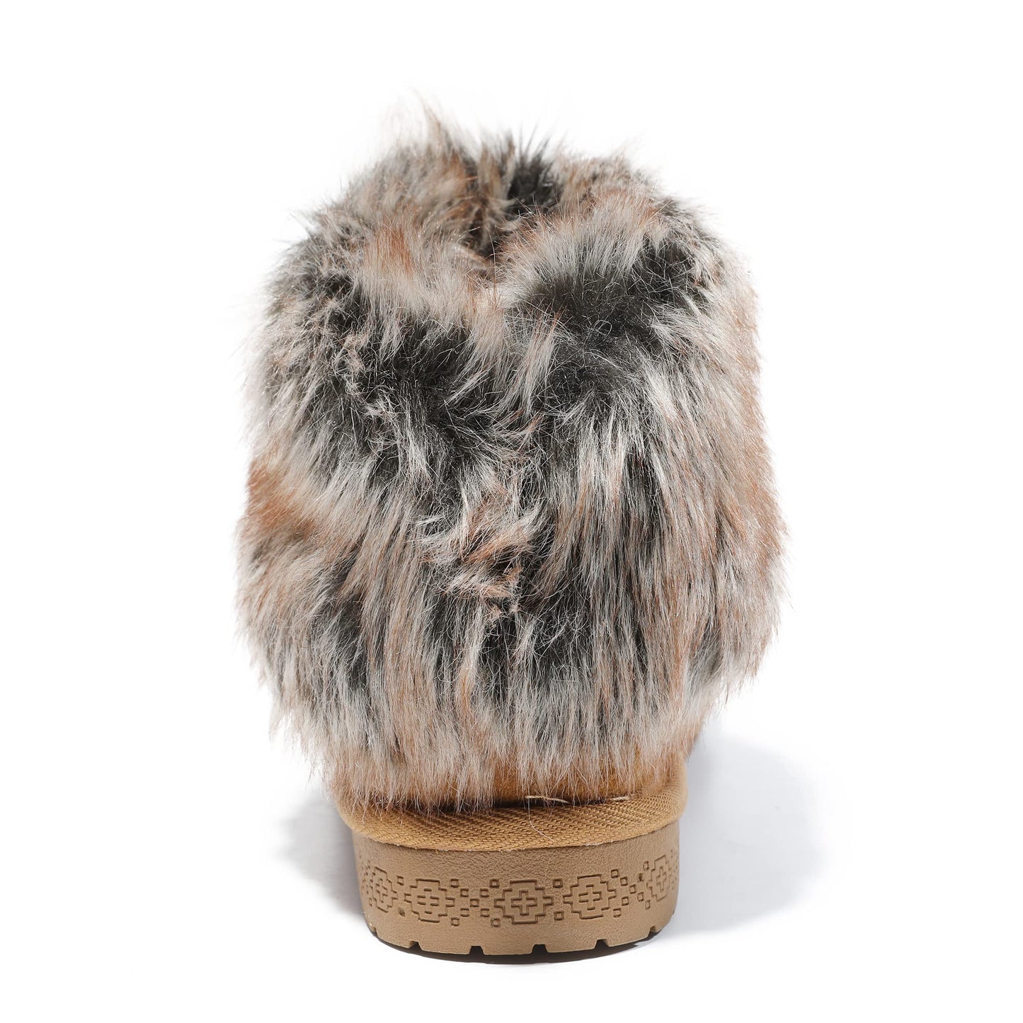 Women's Cozy Short Bootie Slippers, Winter Warm Hard Bottom House Shoes with Fuzzy Lining