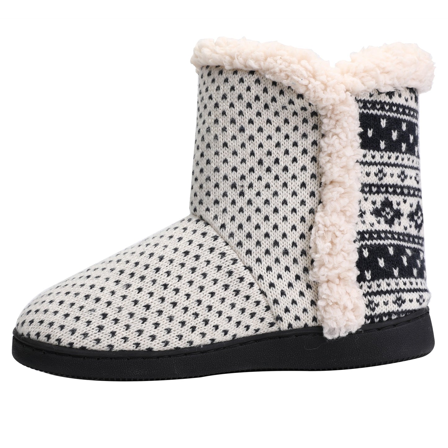 Womens Fashion Slipper Booties Knitted Ankle Memory Foam Slippers