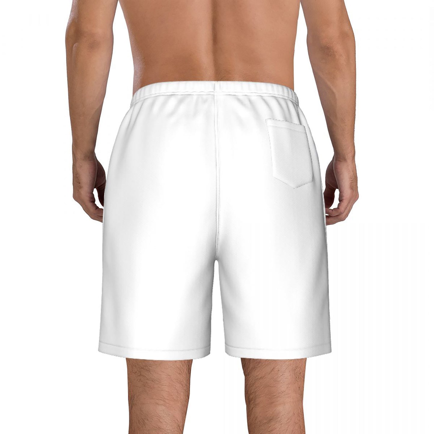 White Men's Summer Shorts Comfortable And Soft Fabric Daily Wearing