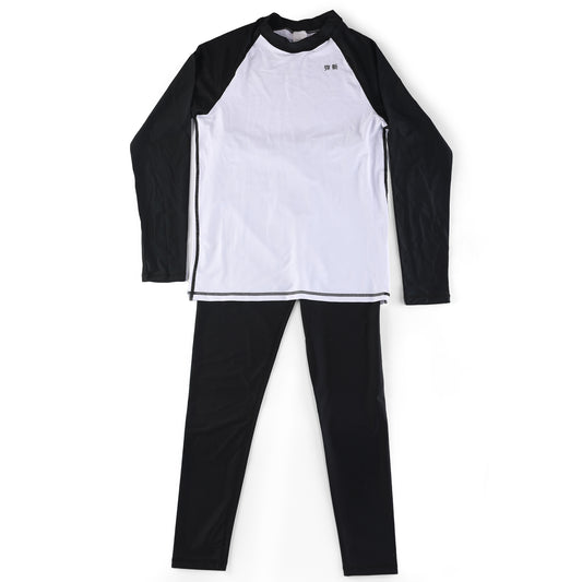弥新 MIXIN Black & White Full-Length Wetsuit for Water Skiing and Diving