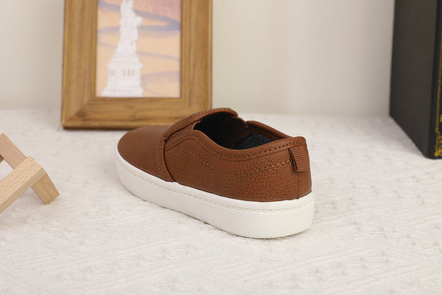 KinderKicks Classic Brown Leather Shoes for Kids