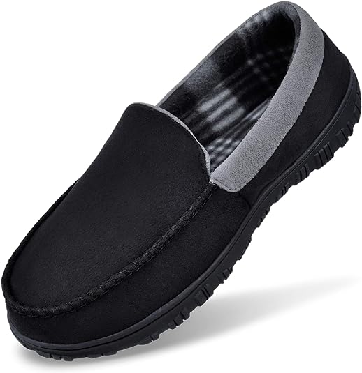 MIXIN Slippers for Men House Shoes Moccasin with Comfortable Memory Foam Indoor Outdoor