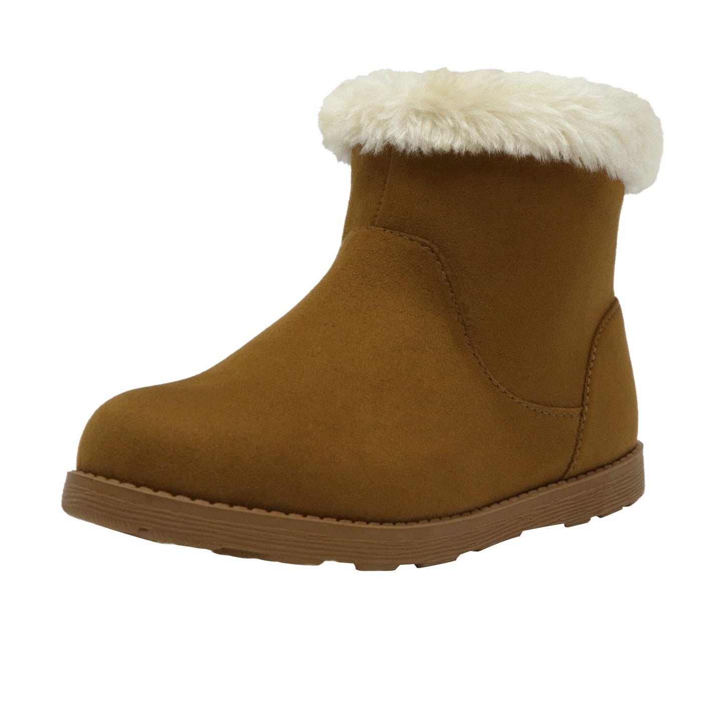 Girls & Toddler' Faux Fur Shearling Style Boots, Girls Warm Winter Flat Non-Slip Zip Snow Boots for Indoor Outdoor(Toddler/Little Kid/Big Kid)