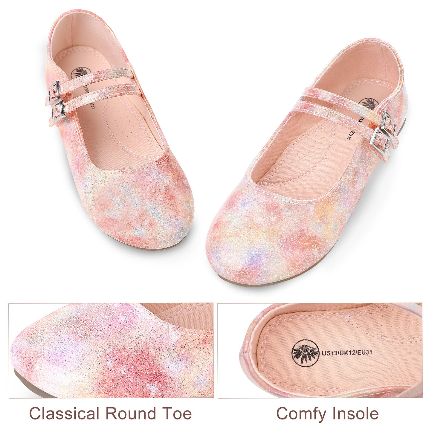 Girls Dress Shoes Mary Jane Shoes for Girl Ballet Flats Back to School Princess Wedding Shoes