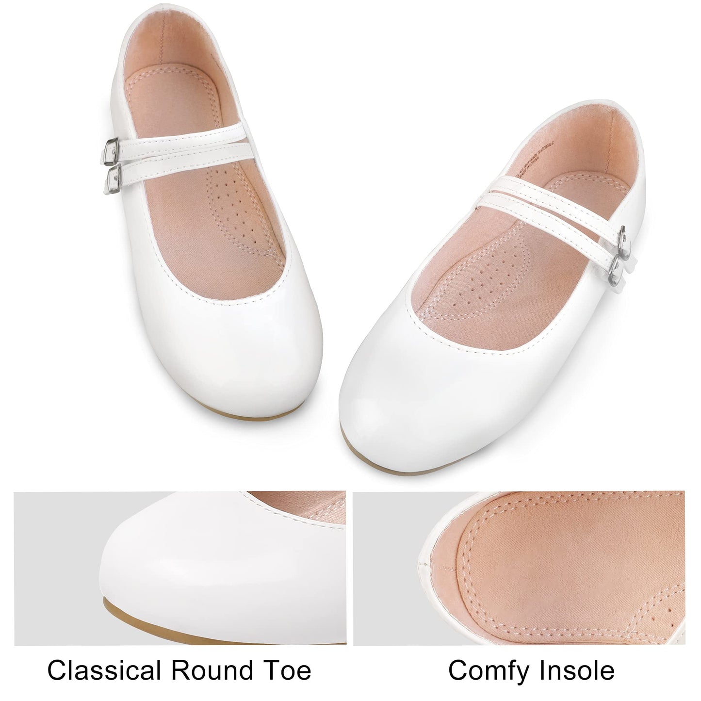 Girls Dress Shoes Mary Jane Shoes for Girl Ballet Flats Back to School Princess Wedding Shoes