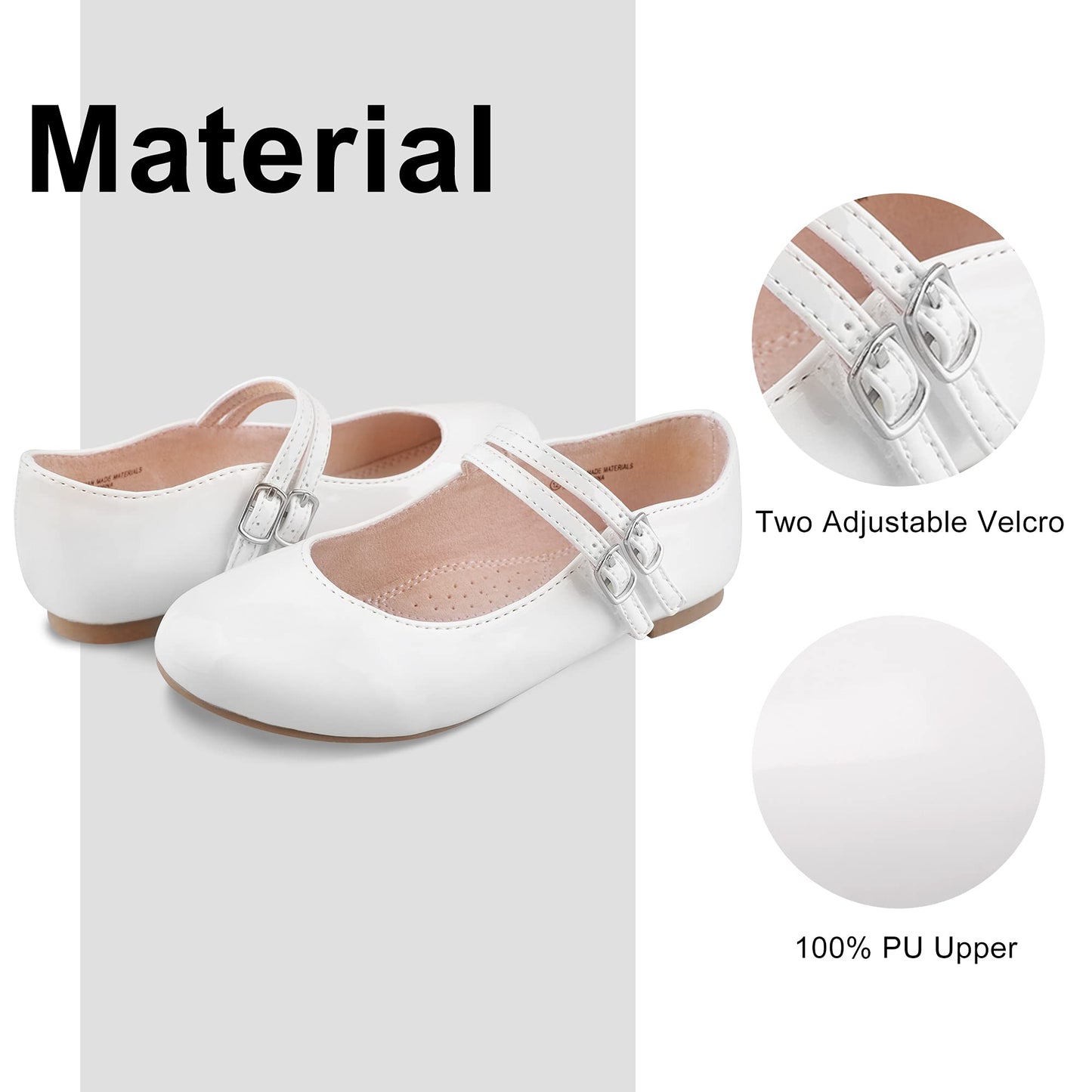 Girls Dress Shoes Mary Jane Shoes for Girl Ballet Flats Back to School Princess Wedding Shoes