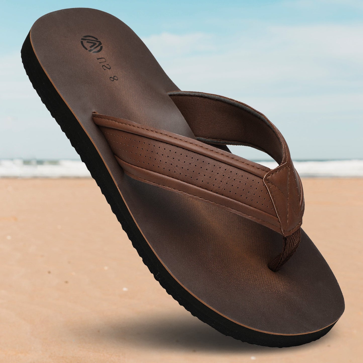 Men's Solid Color Lightweight Flip Flops, Comfy Non Slip Durable Casual EVA Sole Sandals For Men's Outdoor Activities