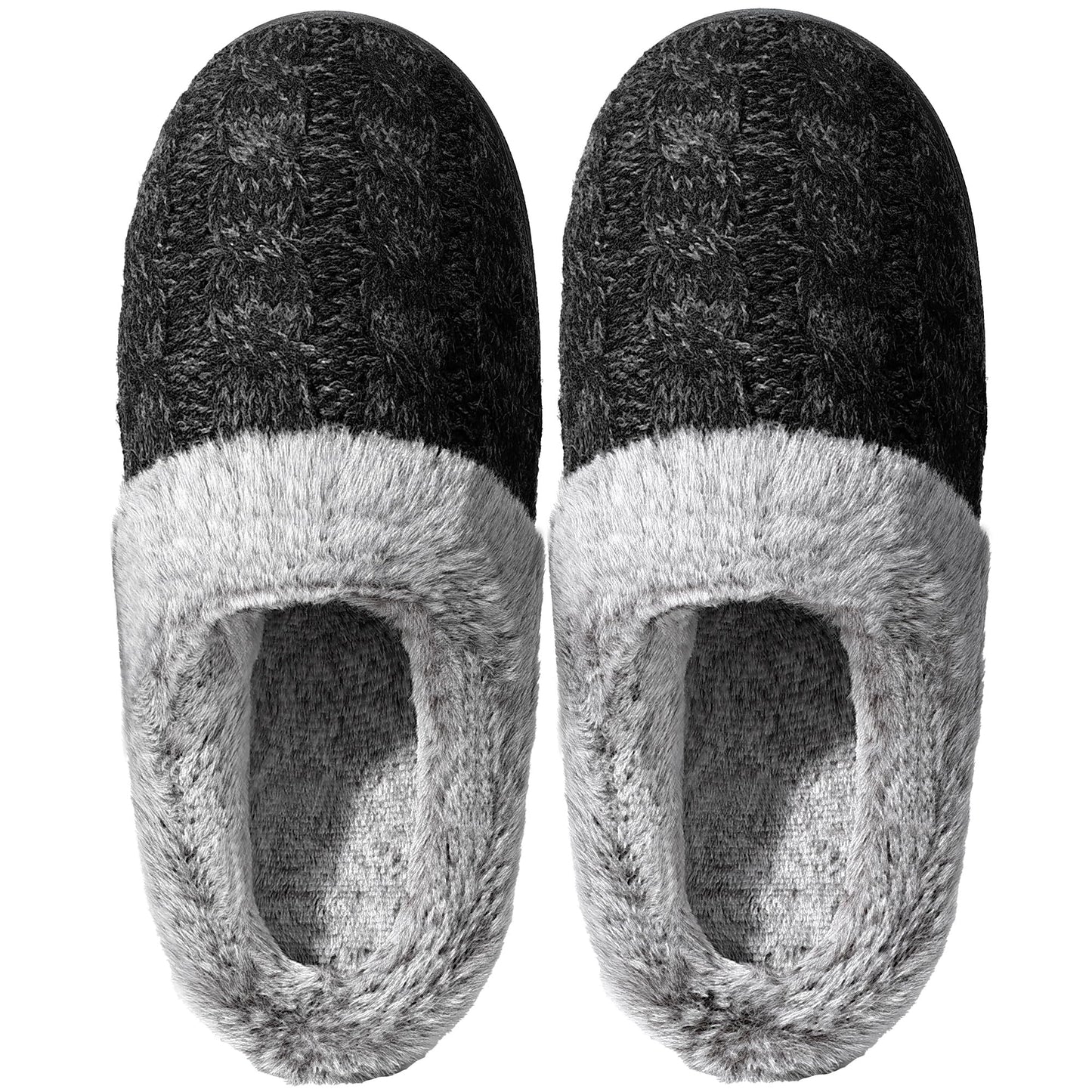 Slippers for Women Memory Foam Fuzzy House Slippers Bedroom Non-slip Warm Fluffy Plush Womens Slippers