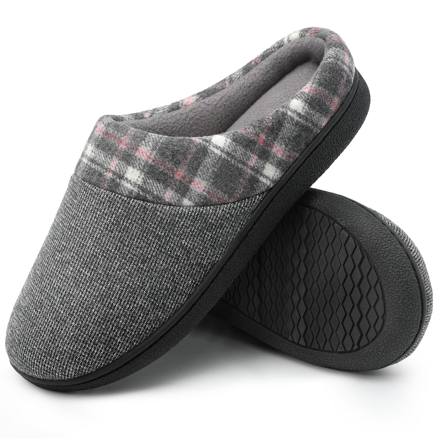 Womens Ultimate Comfort Memory Foam Slippers Cozy Fleece Lined, Non-Slip Soles, Perfect for Indoor Relaxation - Family Friendly House Shoes