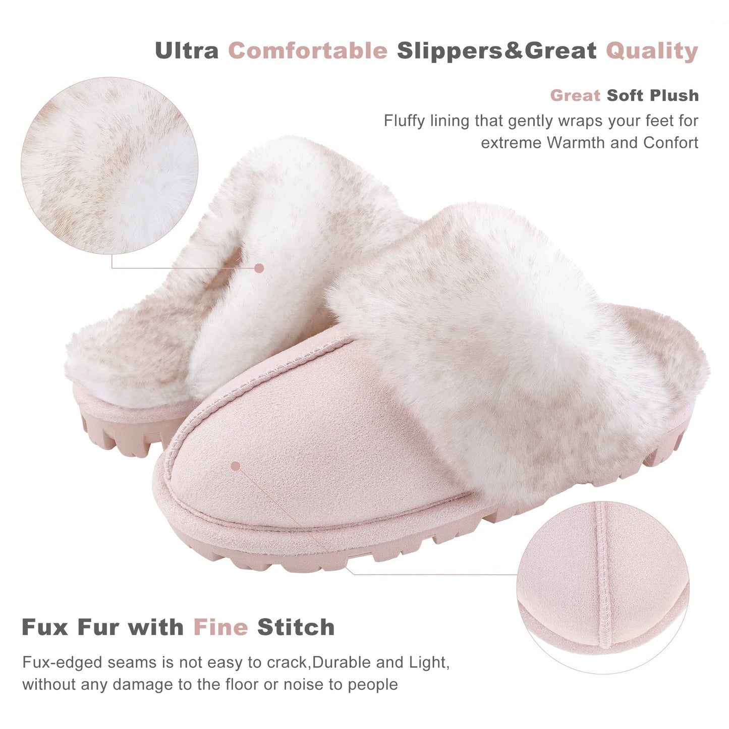 Womens Memory Foam Slippers for Women Indoor Outdoor Womens House Shoes