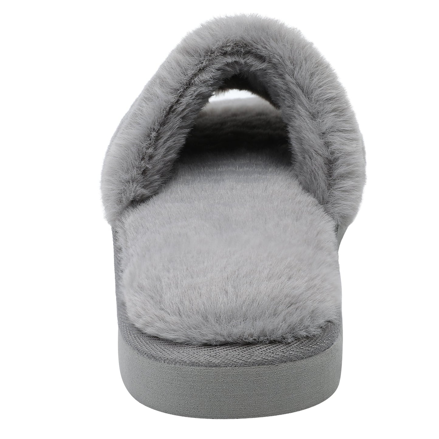 Women's Fuzzy House Memory Foam Slippers, Furry Faux Fur Lined Bedroom Shoes, Cozy Indoor Slide