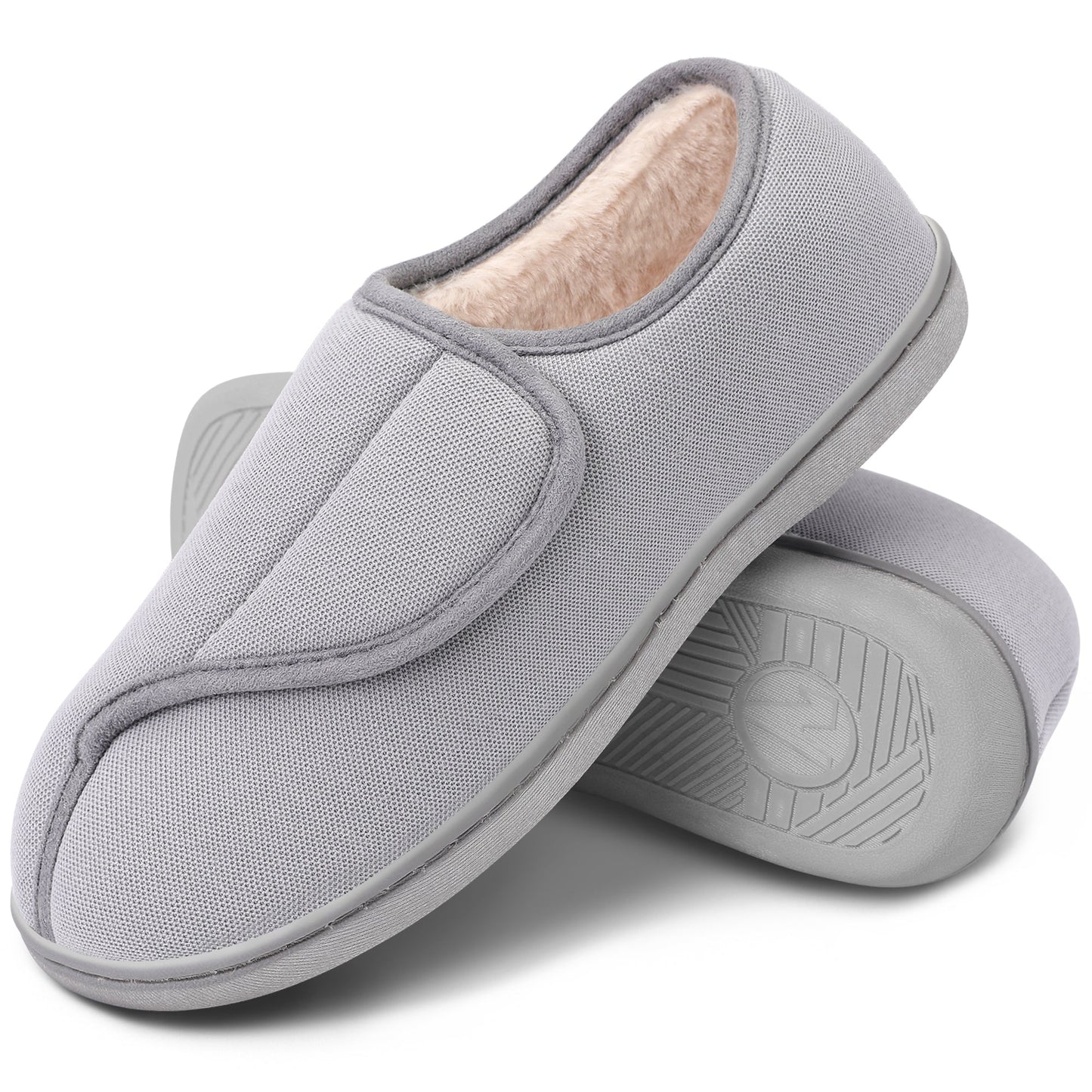 Womens Slippers Adjustable Closure Toe Diabetic Slipper Shoes Memory Foam Comfy House Shoes