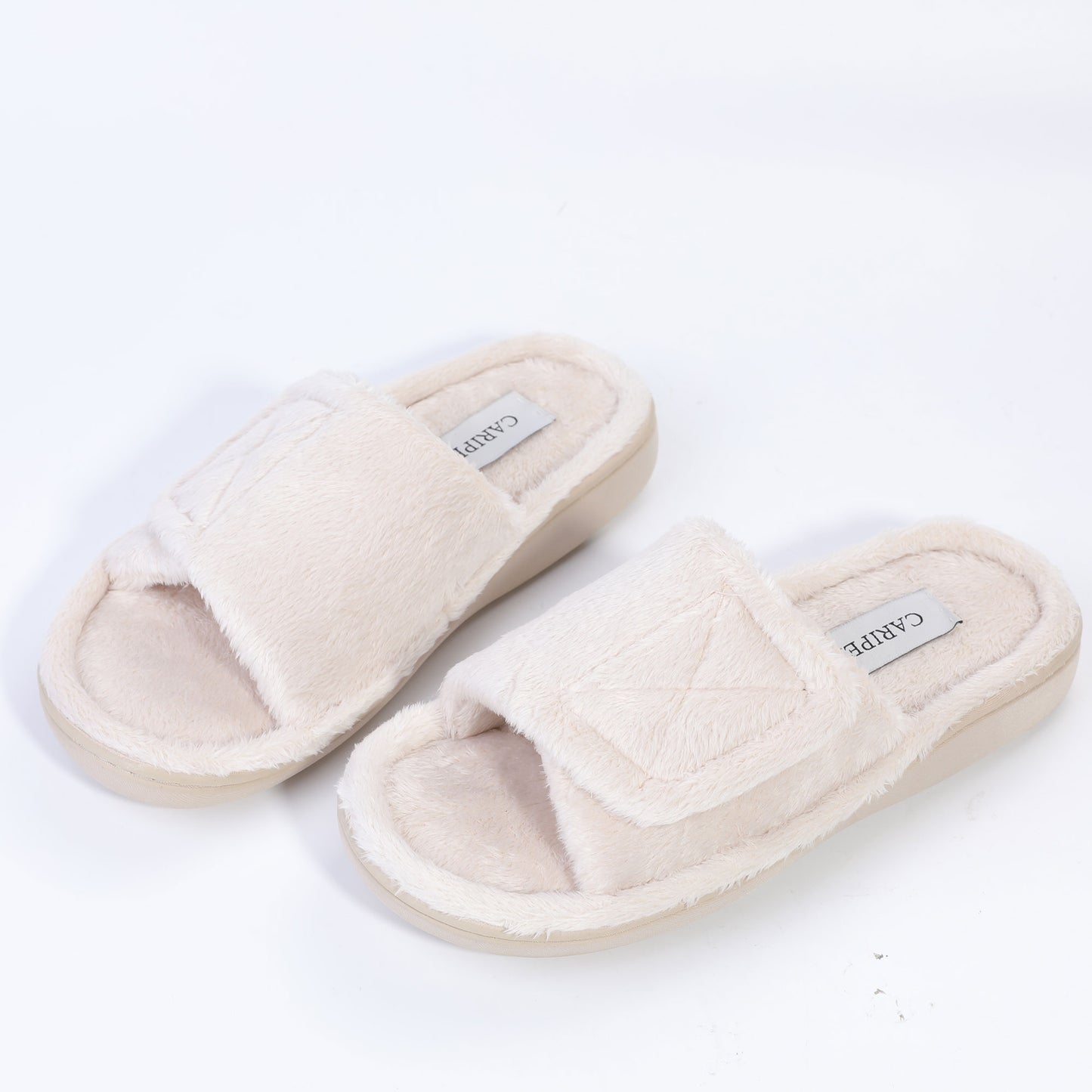 CARIPEL Womens Slippers Fuzzy Memory Foam House Slippers Open Toe