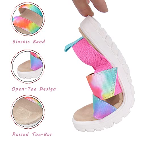 Girls Colorful Sandals Rainbow Sandal for girls, size 13