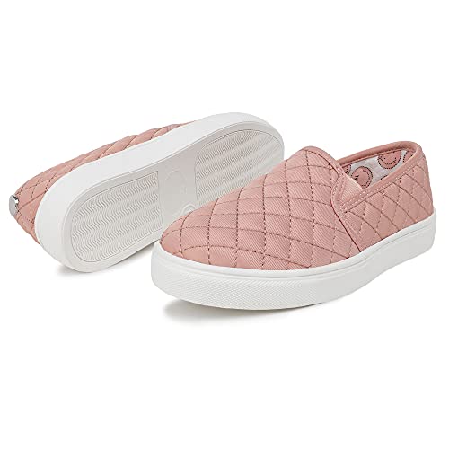 Tuboom Sneakers for Girls Slip On Shoes Little/Big Kid Comfort Low Top Fashion Tennis/Walking Casual Sneakers for Kids