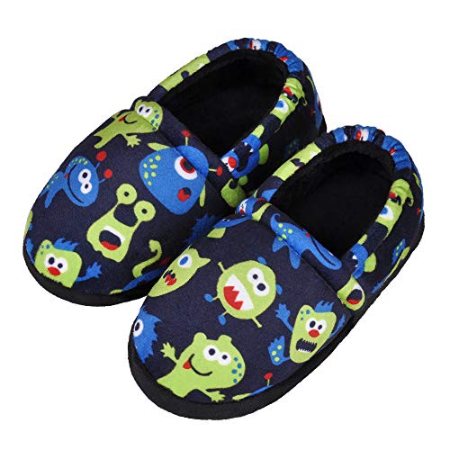 CCVON Slippers for Boys Girls Warm House Shoes Cute Soft Cartoon Cozy Plush Indoor Outdoor Slippers