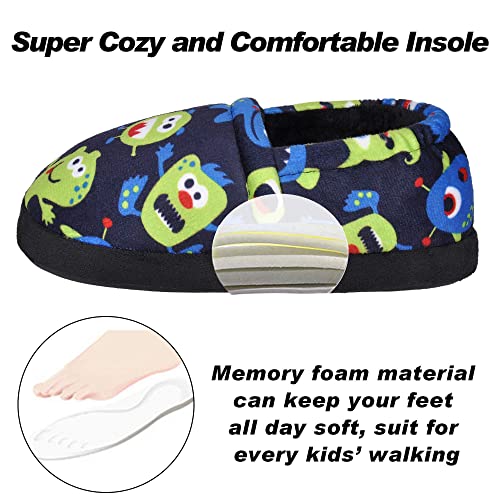 CCVON Slippers for Boys Girls Warm House Shoes Cute Soft Cartoon Cozy Plush Indoor Outdoor Slippers